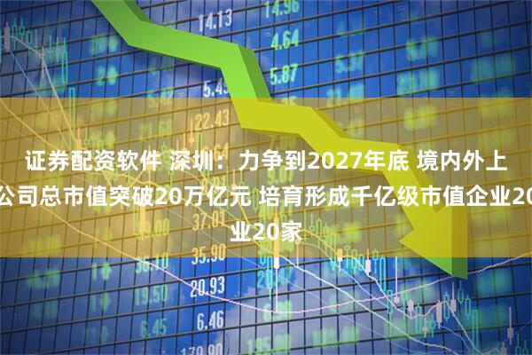 证券配资软件 深圳：力争到2027年底 境内外上市公司总市值突破20万亿元 培育形成千亿级市值企业20家